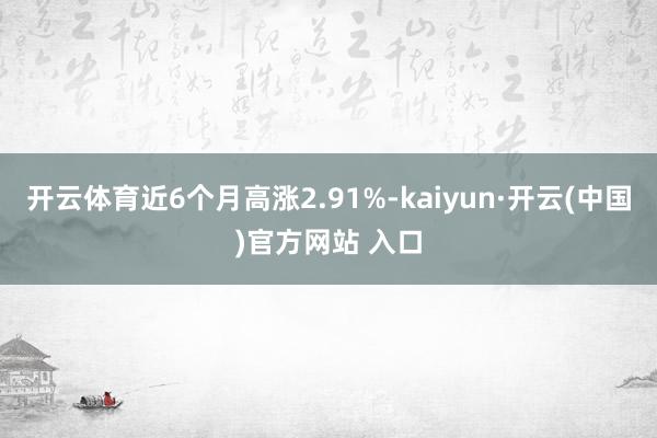 开云体育近6个月高涨2.91%-kaiyun·开云(中国)官方网站 入口