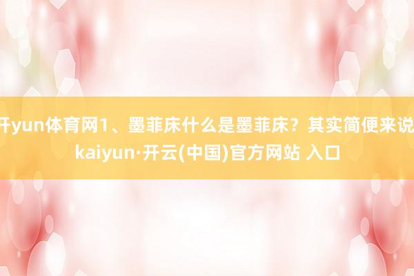 开yun体育网1、墨菲床什么是墨菲床？其实简便来说-kaiyun·开云(中国)官方网站 入口