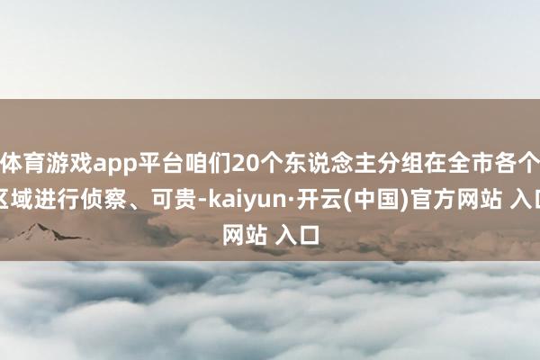 体育游戏app平台咱们20个东说念主分组在全市各个区域进行侦察、可贵-kaiyun·开云(中国)官方网站 入口