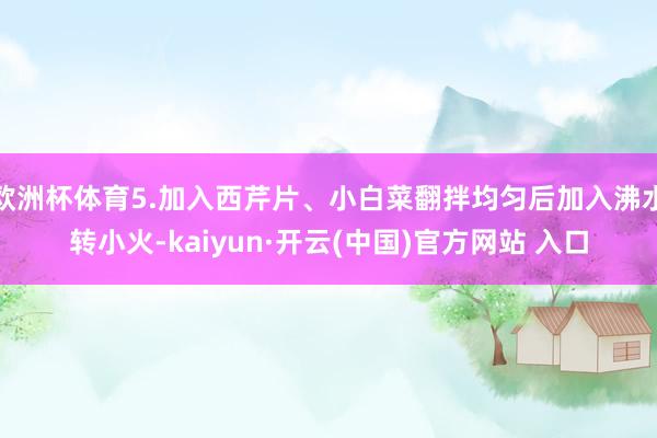 欧洲杯体育5.加入西芹片、小白菜翻拌均匀后加入沸水转小火-kaiyun·开云(中国)官方网站 入口