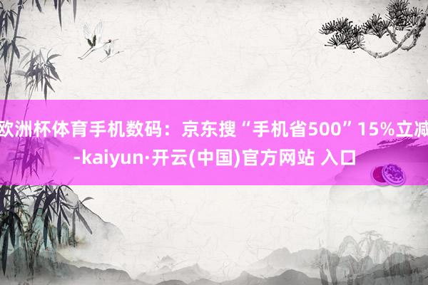 欧洲杯体育手机数码：京东搜“手机省500”15%立减-kaiyun·开云(中国)官方网站 入口