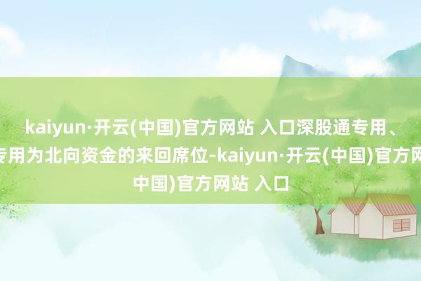 kaiyun·开云(中国)官方网站 入口深股通专用、沪股通专用为北向资金的来回席位-kaiyun·开云(中国)官方网站 入口