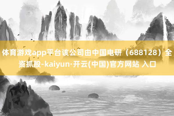 体育游戏app平台该公司由中国电研（688128）全资抓股-kaiyun·开云(中国)官方网站 入口