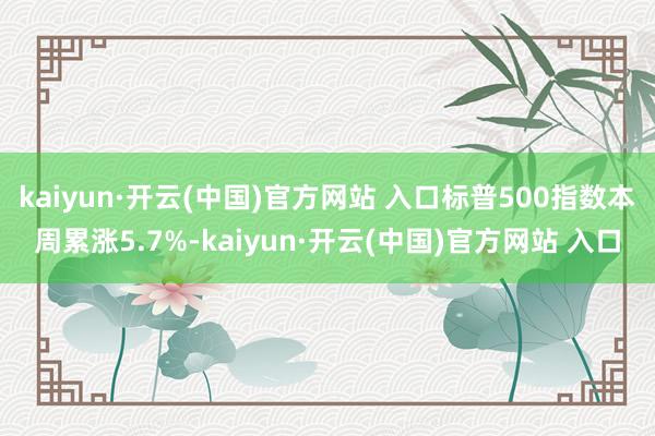 kaiyun·开云(中国)官方网站 入口标普500指数本周累涨5.7%-kaiyun·开云(中国)官方网站 入口