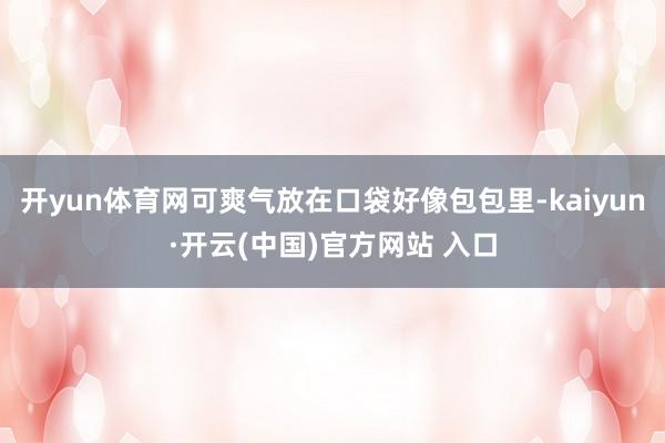 开yun体育网可爽气放在口袋好像包包里-kaiyun·开云(中国)官方网站 入口