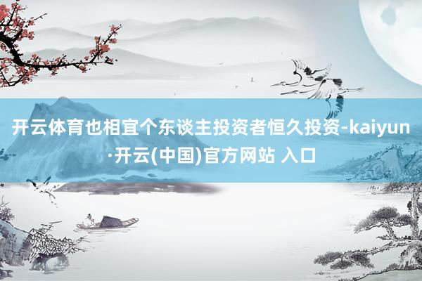 开云体育也相宜个东谈主投资者恒久投资-kaiyun·开云(中国)官方网站 入口